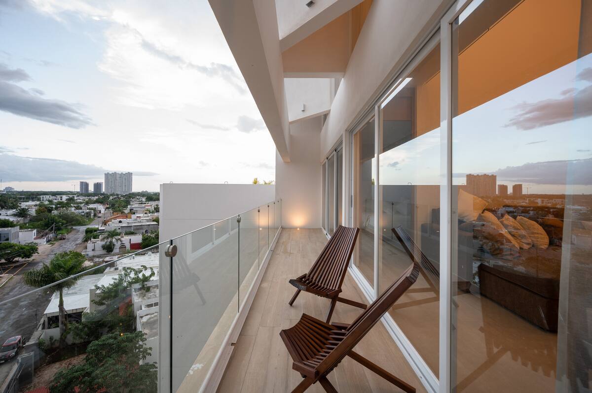 Tracy's balcony in Merida, Mexico